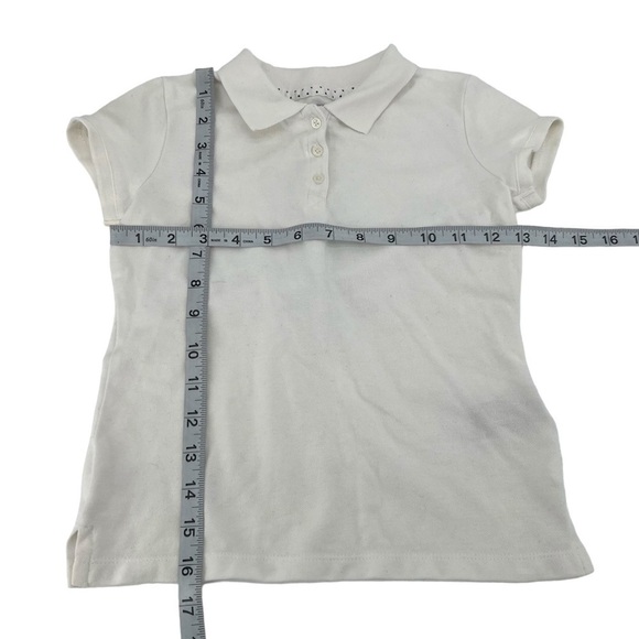 Old Navy White Short Sleeve Collared Uniform Polo Shirt Size Small (6/7) Girl’s - Picture 4 of 5